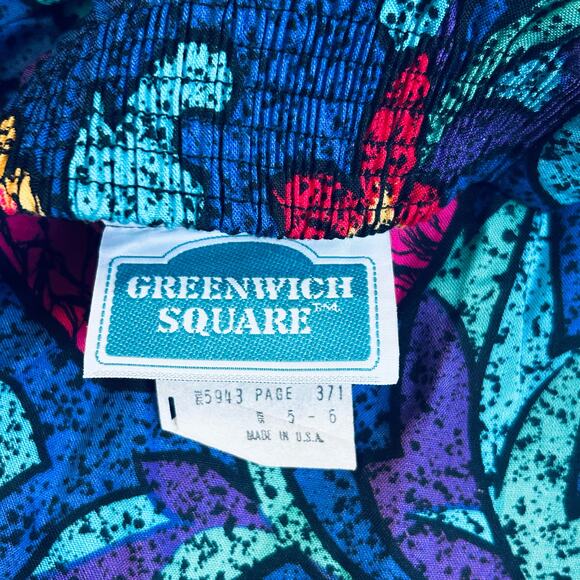 Vintage Floral Boho Midi Skirt High Waisted Pleated Colorful Retro Cottagecore - Picture 6 of 10